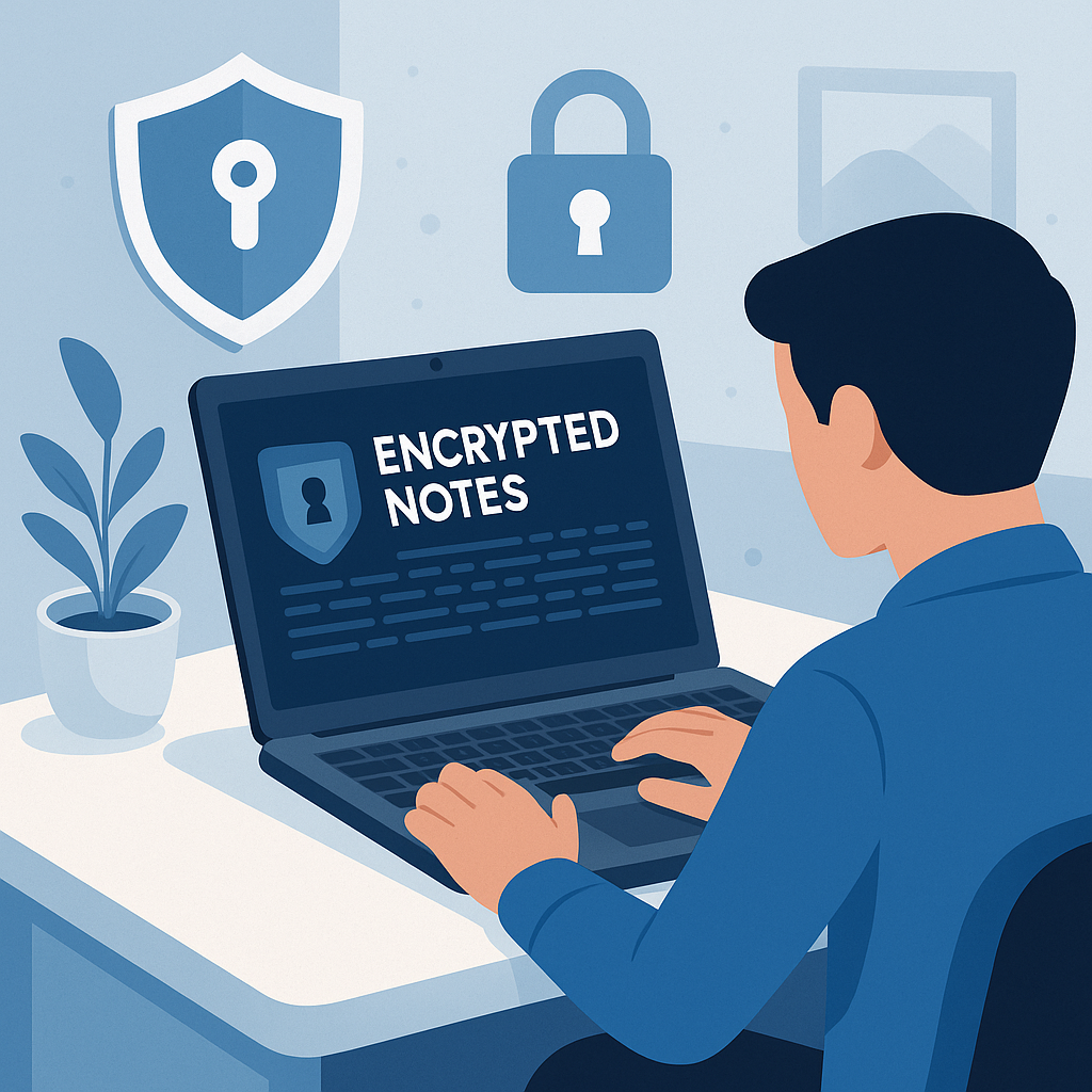 Encrypted Notes Illustration